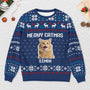 5703WFR1 pull moche personnalise avec photo joyeux noel aux chats chiens 5703w3lcd_2