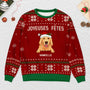 5704WFR2 pull moche de noel personnalise chien joyeuses fetes 5704wtync