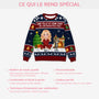 5706WFR5 pull moche de noel personnalise une fille et son chien 5706w
