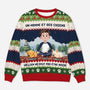 5709WFR1 pull moche de noel personnalise un homme et son chien 5709w8tac