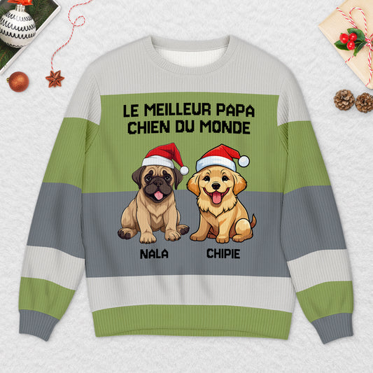 5711WFR2 pull moche de noel personnalise meilleure maman chien du monde 5711wtvcc