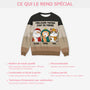 5711WFR5 pull moche de noel personnalise meilleure maman chat du monde 5711wtvcd