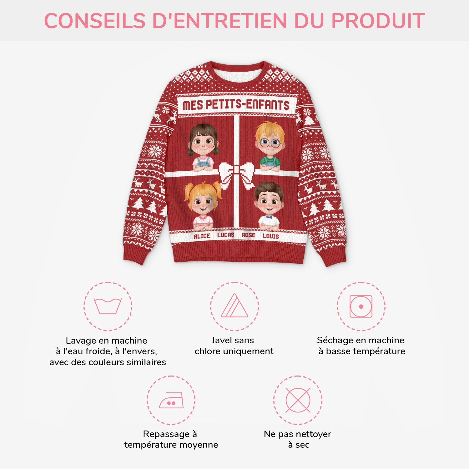 5714WFR4 pull moche de noel personnalise pour mamie papy mes petits enfants 5714w6hma