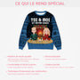5715WFR5 pull moche de noel personnalise couple toi moi et notre chien 5715w6lmc