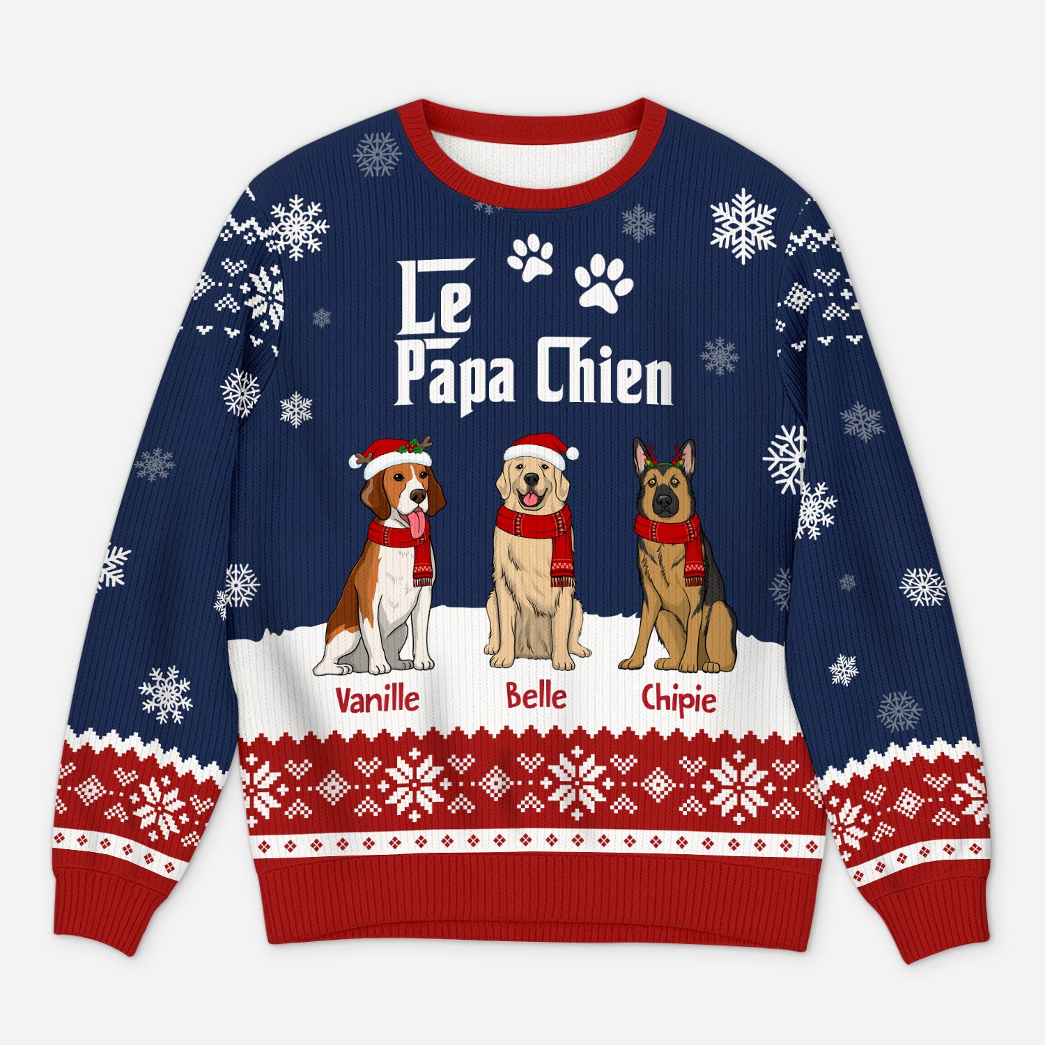 5719WFR1 pull moche de noel personnalise papa chien 5719w6tnc_bea7b7f7 0af1 4394 bfd5 979b47b5bdbb
