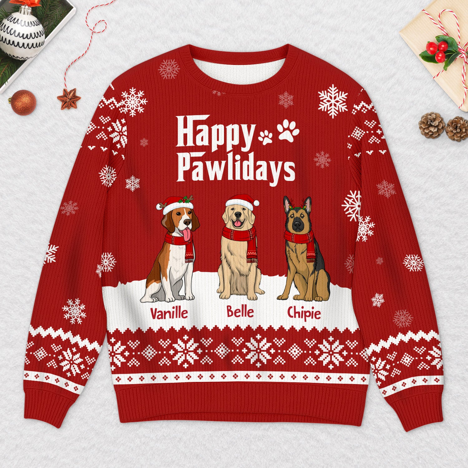 5719WFR2 pull moche de noel personnalise papa chien 5719w6tnc_c706f448 e0a7 40bf 962d 6457b0f8f351