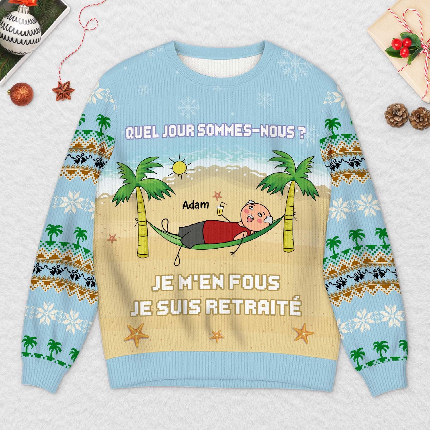 5720WFR2 pull moche de noel personnalise je suis retraite 5720wklta_40107489 737d 4bf3 8eae 707d73992de2