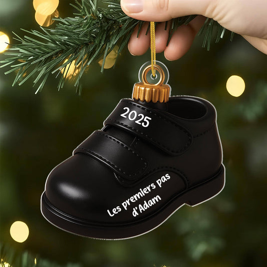 5723OFR2 effet dimpression 3d ornement noel acrylique personnalise les premiers pas de mon enfant 5723o8vca
