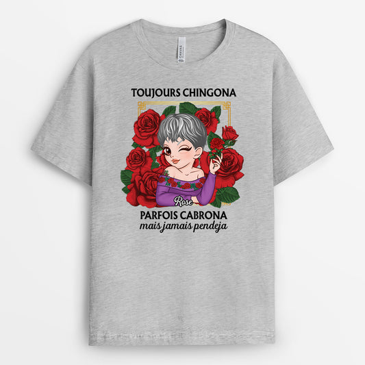5725AFR2 t shirt femme personnalise badass comme maman 5725a8zaa
