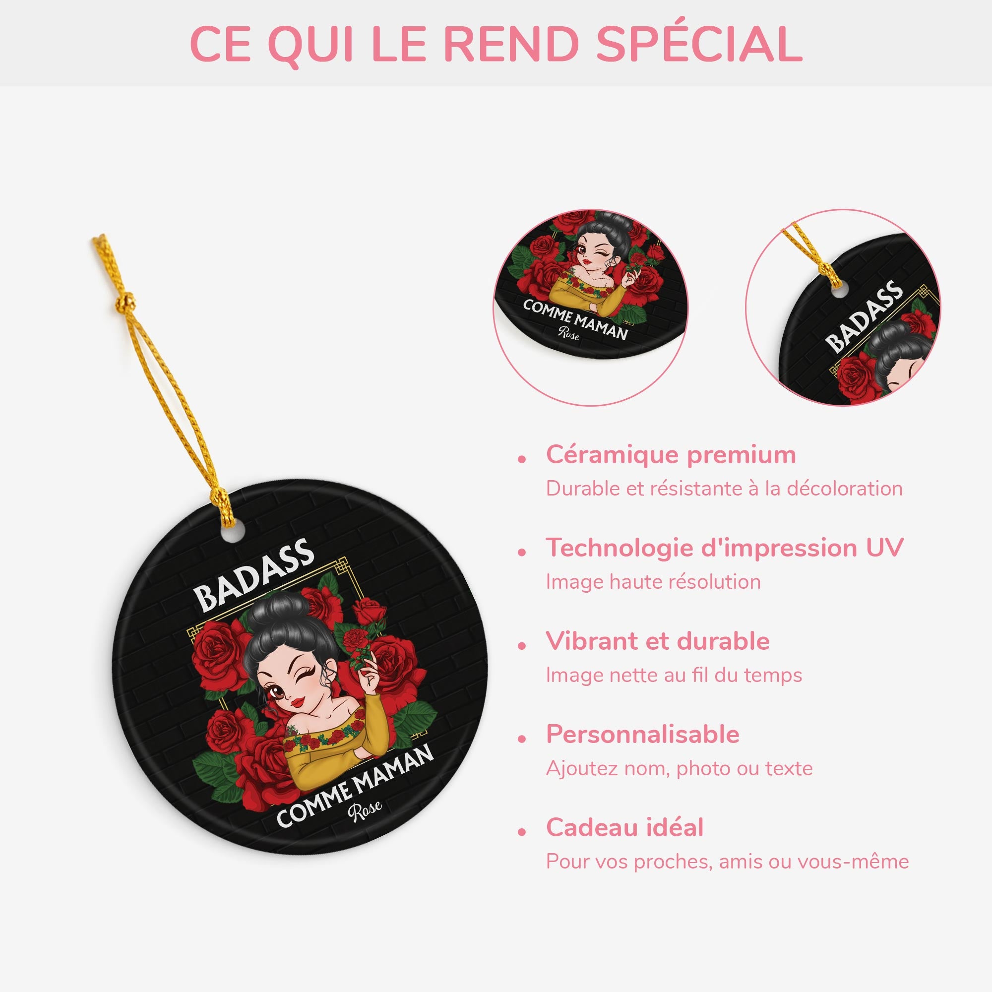 5725OFR4 ornement noel ceramique personnalise badass comme maman 5725o8zaa