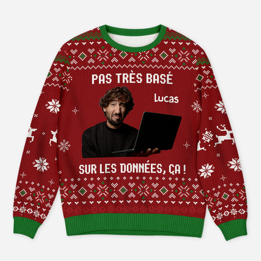 5728WFR1 pull moche de noel personnalise collegue ami avec photo pas tres base sur les donnees 5728wkvnf
