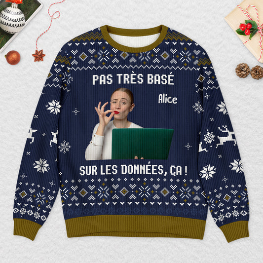 5728WFR2 pull moche de noel personnalise collegue ami avec photo pas tres base sur les donnees 5728wkvnf