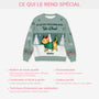 5729WFR5 pull moche de noel personnalise la vie est meilleure avec mon chat 5729wtzcd