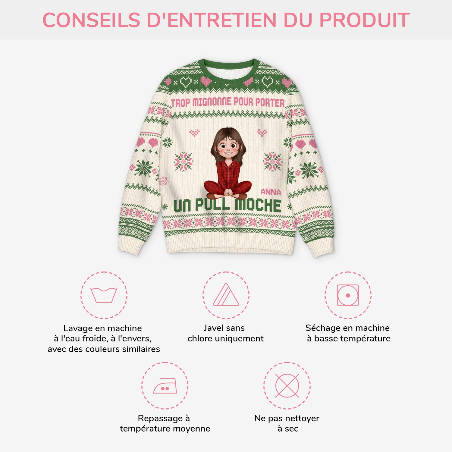 5730WFR4 pull moche de noel personnalise avec photo trop mignonne pour porter un pull moche 5730w3zma