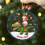 5736OFR2 ornement acrylique personnalise avec photo enfant mon dinosaure de noel 5736okv5k