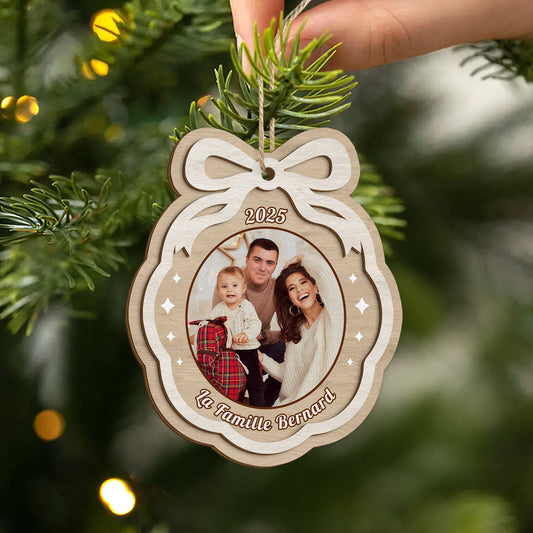 5751OFR1 ornement noel en bois a 2 couches personnalise famille avec photo la ou l_amour commence 5751o86ni2