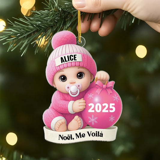 5752OFR2 effet dimpression 3d ornement acrylique personnalise pour enfant premier noel 5752okvmk