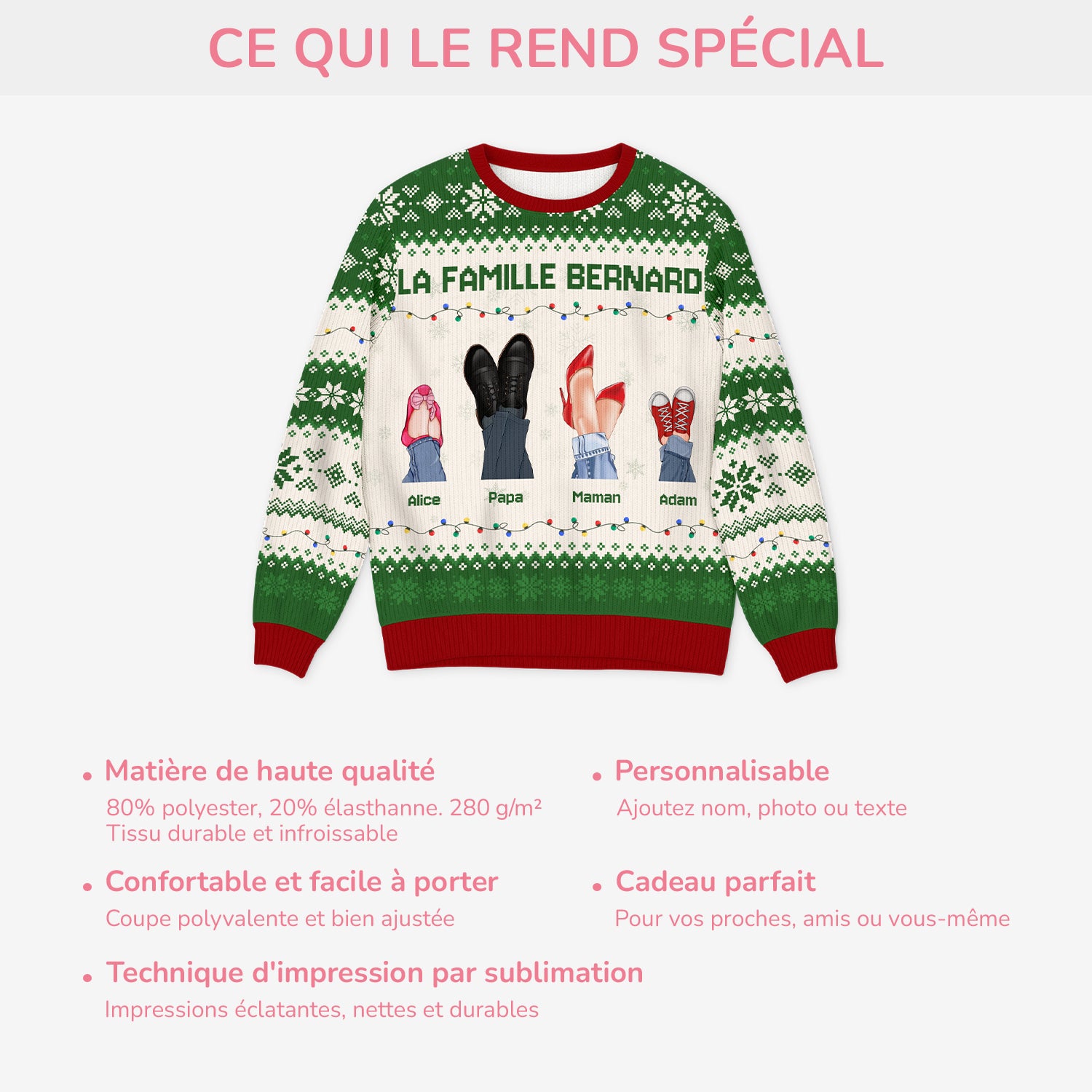 5761WFR5 pull moche de noel personnalise nos chaussures de famille 5761w8zni
