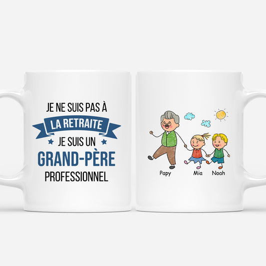 5768MFR1 mug personnalise papy retraite un papy professionnel 5768m8zab