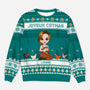 5777WFR1 pull moche de noel poulet personnalise joyeux cotcot noel 5777w3tma