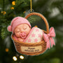 5778OFR1 effet dimpression 3d ornement acrylique personnalise premier noel de bebe 5778oklmk