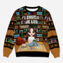 5788WFR1 pull moche de noel personnalise pour les amoureux des livres chut je lis 5788w3qma