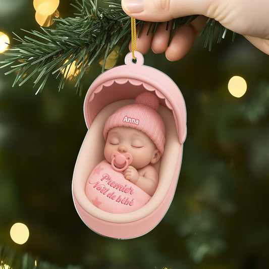 5793OFR2 effet dimpression 3d ornement acrylique personnalise de bebe mon premier noel 5793okztk