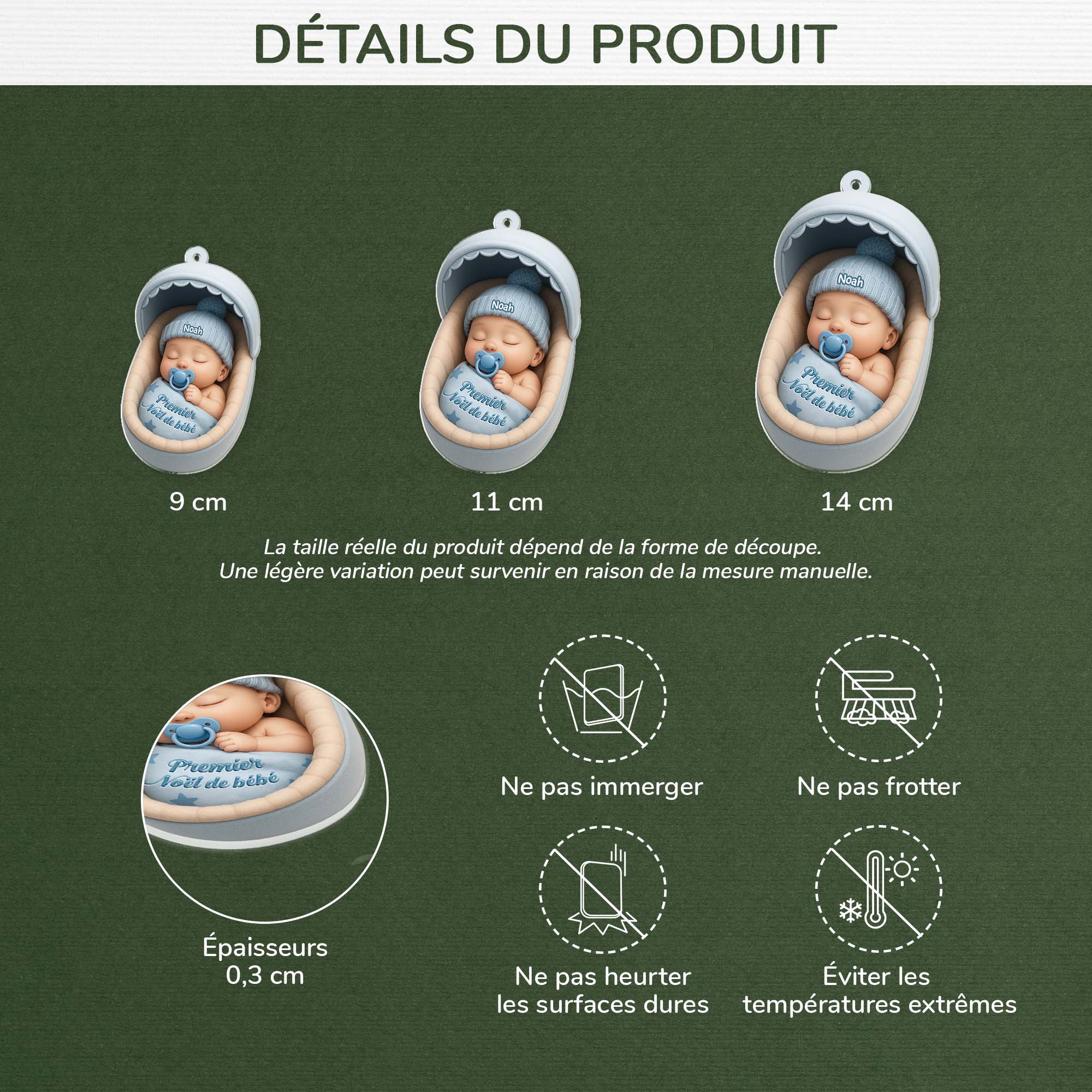 5793OFR3 effet dimpression 3d ornement acrylique personnalise de bebe mon premier noel 5793okztk