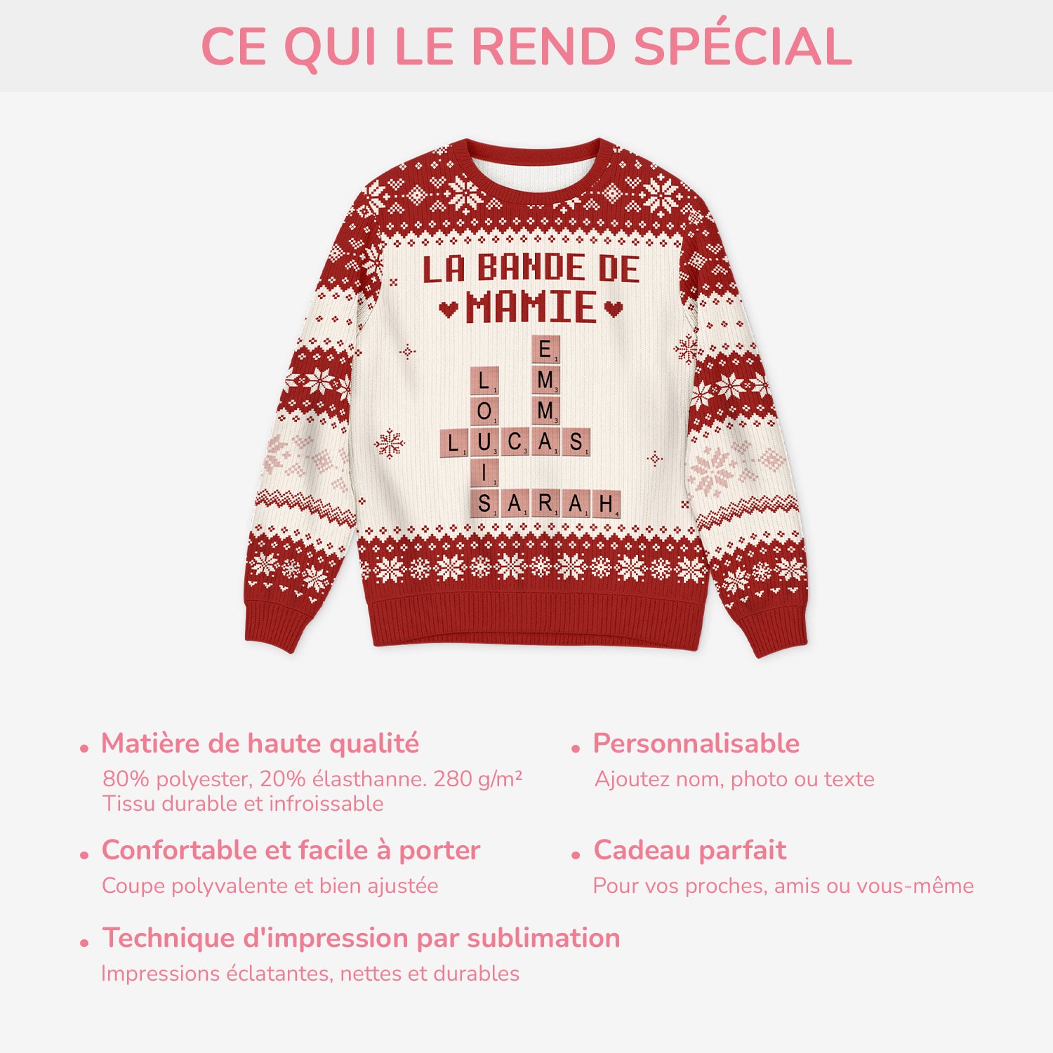 5794WFR5 pull moche de noel personnalise la bande a mamie avec mots croises 5794w_32f3d3b9 c3e5 4ec7 a9ef 7b304da57efc