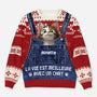 5795WFR1 pull moche de noel personnalise avec photo la vie est meilleure avec un chat 5795w3lmd