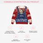 5795WFR4 pull moche de noel personnalise avec photo la vie est meilleure avec un chat 5795w3lmd