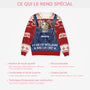 5795WFR5 pull moche de noel personnalise avec photo la vie est meilleure avec un chat 5795w3lmd