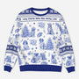 5799WFR1 pull moche de noel personnalise un noel de chien style toile bleue 5799wtmmc