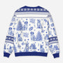 5799WFR3 pull moche de noel personnalise un noel de chien style toile bleue 5799wtmmc