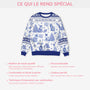 5799WFR5 pull moche de noel personnalise un noel de chat style toile bleue 5799wtmmd