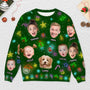 5801WFR2 pull moche de noel personnalise avec photo noel en famille 5801wtuai