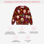 5801WFR4 pull moche de noel personnalise avec photo noel en famille 5801wtuai