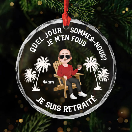 5811OFR1 ornement noel en verre personnalise je suis retraite 5811o8vcb