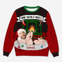 5813WFR1 pull moche de noel personnalise avec photo une seule nuit avec moi 5813w3qab