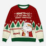 5818WFR1 pull de noel moche personnalise la vie sans chats 5818w6ltd