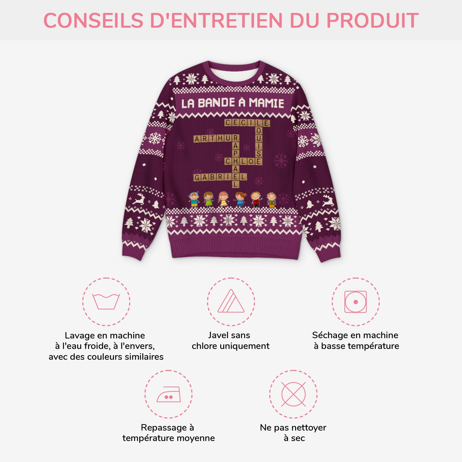 5823WFR1 pull moche de noel personnalise la petite bande a mamie avec mots croises 5823w3lqa_4