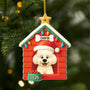 5824OFR1 effet dimpression 3d ornement noel acrylique personnalise avec photo la maison de mon chien 5824okzcc min