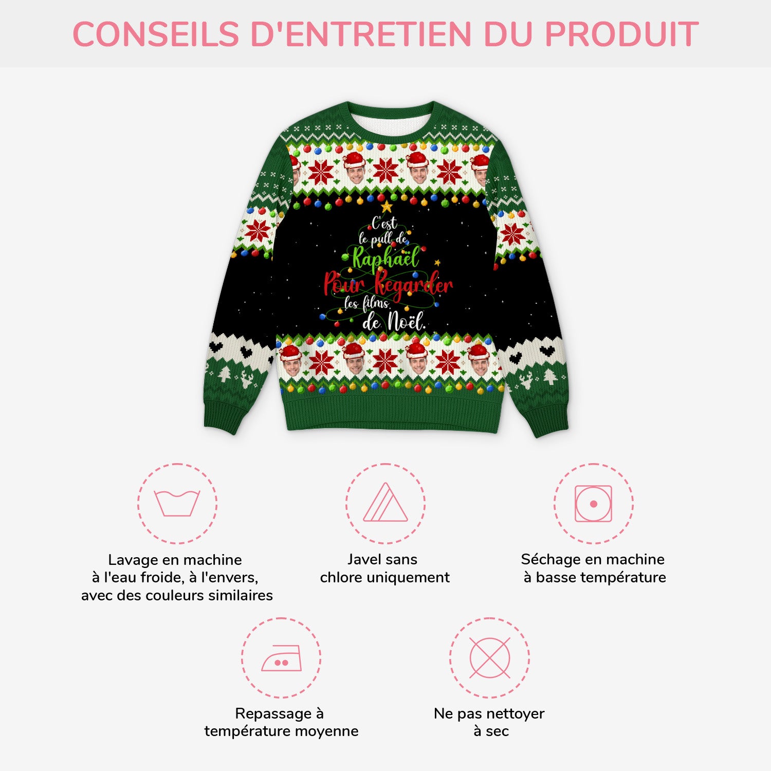 5831WFR4 pull moche de noel personnalise regarder des films de noel 5831w6vqa