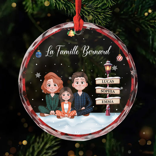 5841OFR1 ornement noel en verre personnalise la famille 5841oty5i