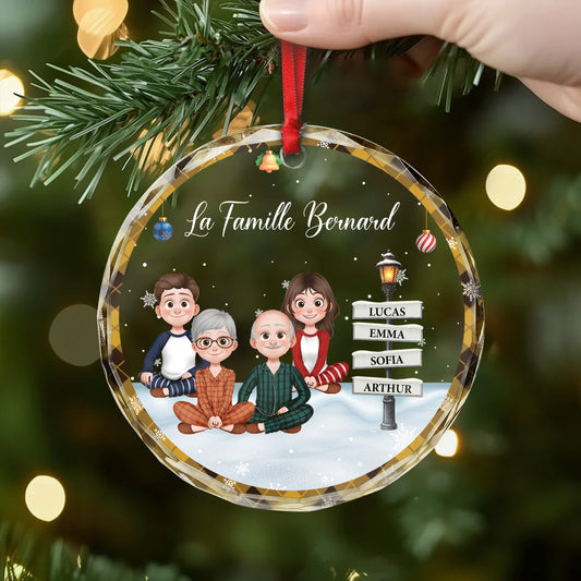 5841OFR2 ornement noel en verre personnalise la famille 5841oty5i