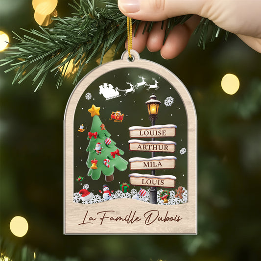 5843OFR2 ornement acrylique personnalise famille la magie de noel 5843o8tni