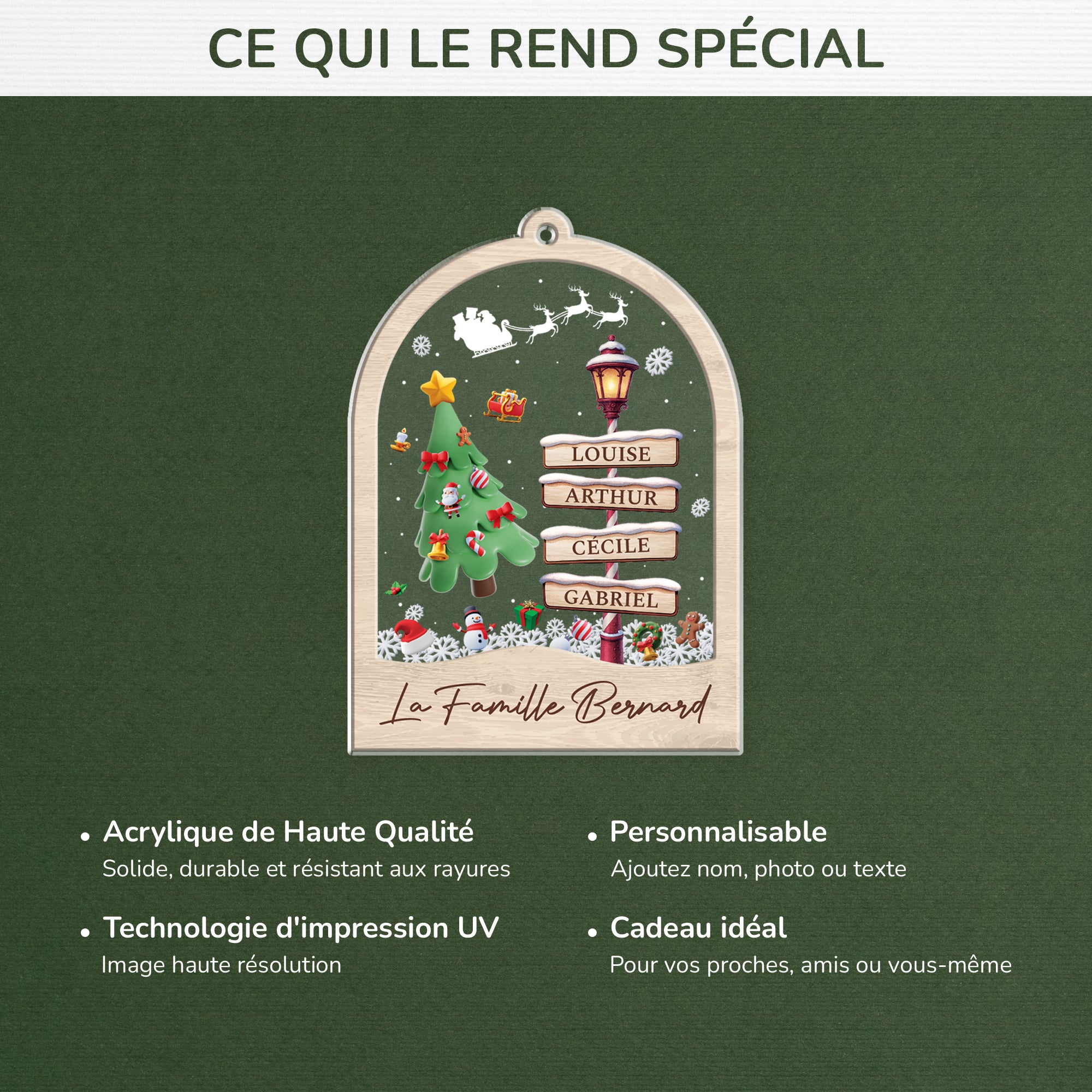 5843OFR4 ornement acrylique personnalise famille la magie de noel 5843o8tni