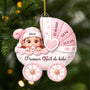 5850OFR1 effet dimpression 3d ornement acrylique personnalise premier noel poussette de bebe 5850o8mnk