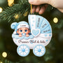 5850OFR2 effet dimpression 3d ornement acrylique personnalise premier noel poussette de bebe 5850o8mnk