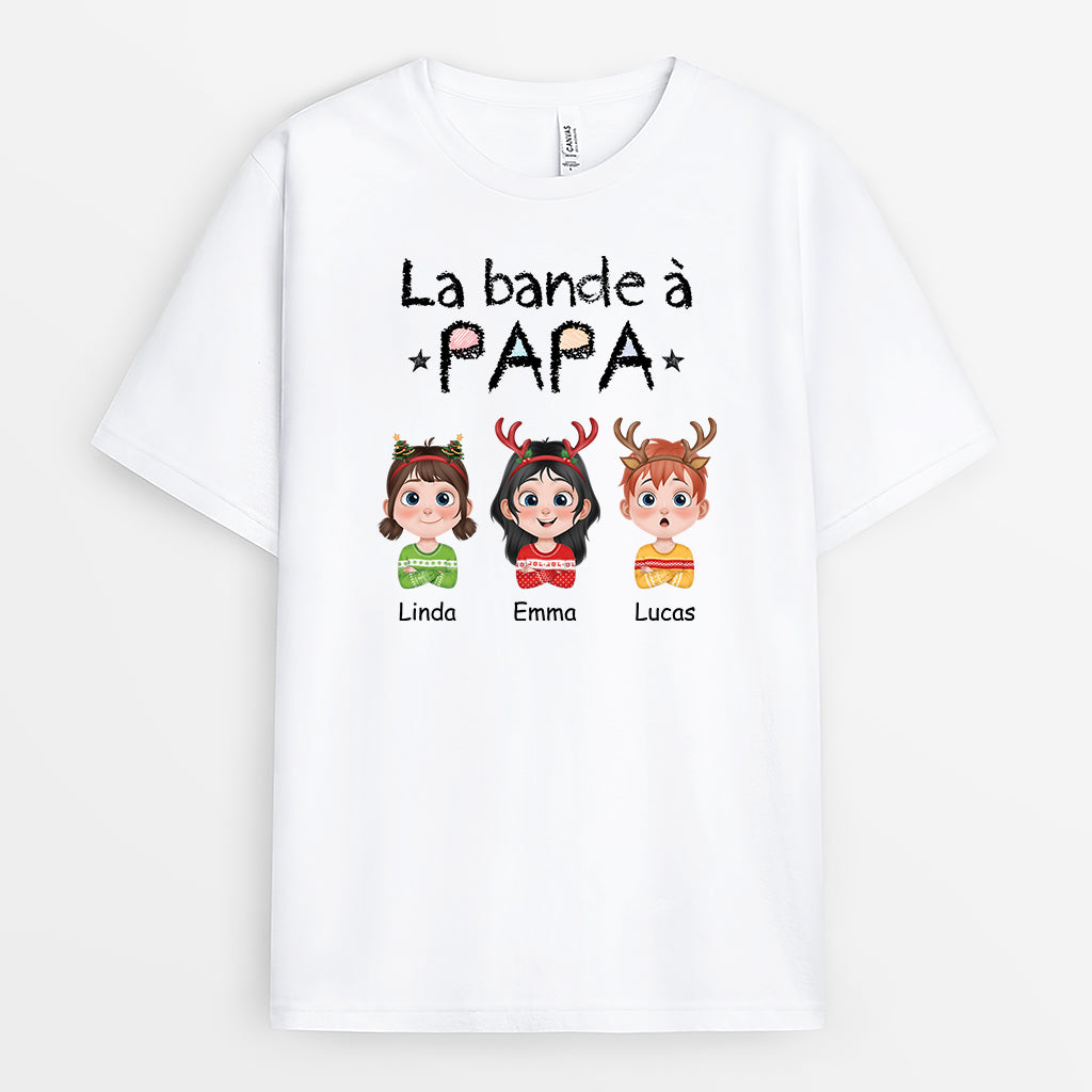 5856AFR1 t shirt de noel personnalise la bande a papa 5856akl0a